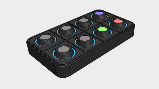 8 Button Blink/Aim Key Mockup Panel