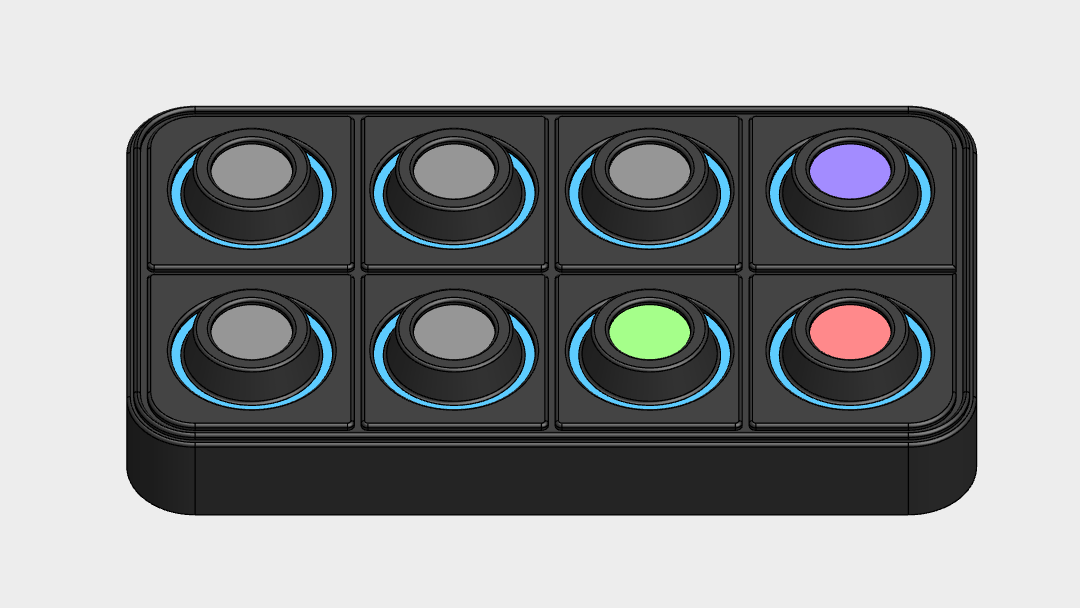 8 Button Blink/Aim Key Mockup Panel