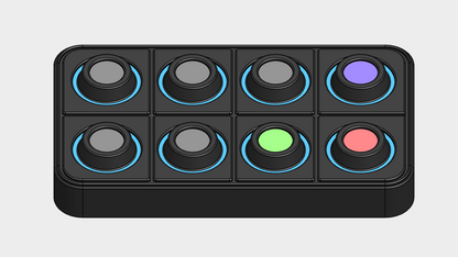 8 Button Blink/Aim Key Mockup Panel