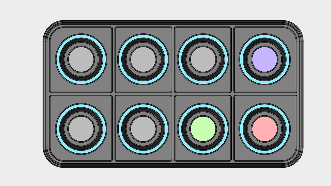 8 Button Blink/Aim Key Mockup Panel