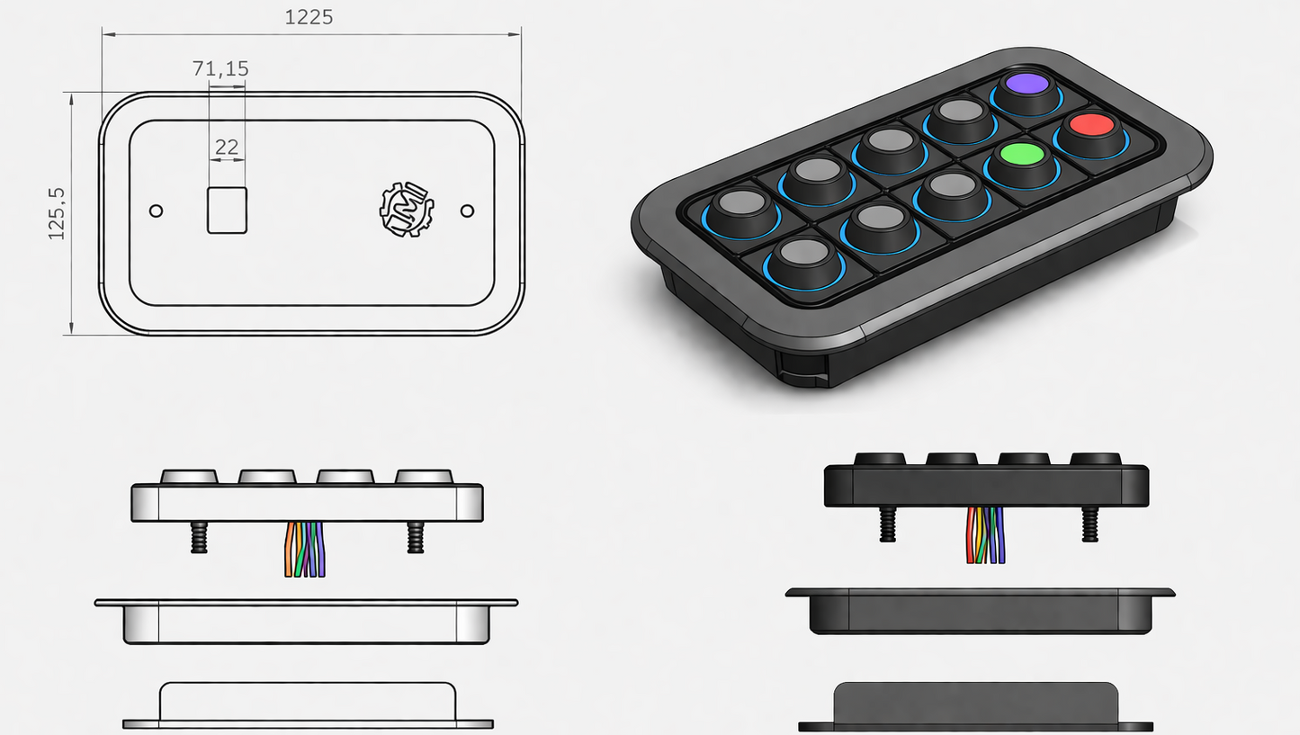 Aim / Blink 8 Way Key Panel Bezel