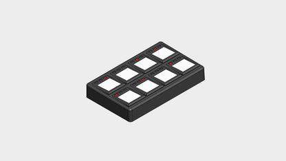 MoTeC 8 Button Keypad Mockup Panel
