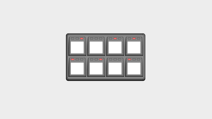 MoTeC 8 Button Keypad Mockup Panel