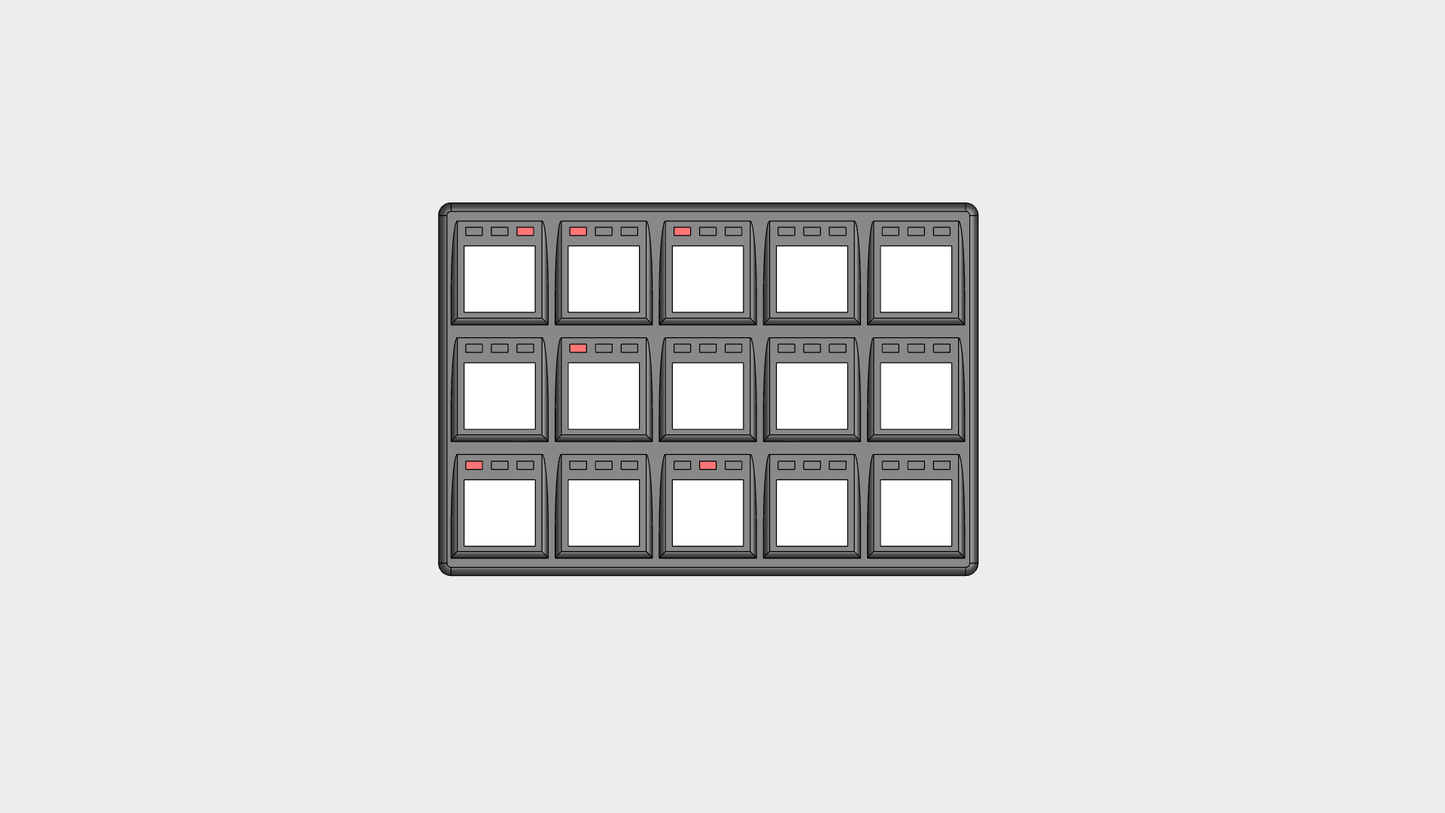 MoTeC 12 Button Keypad Mockup Panel