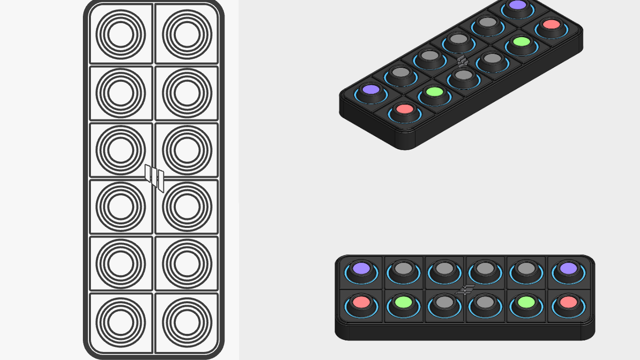 12 Button Blink/Aim Key Panel