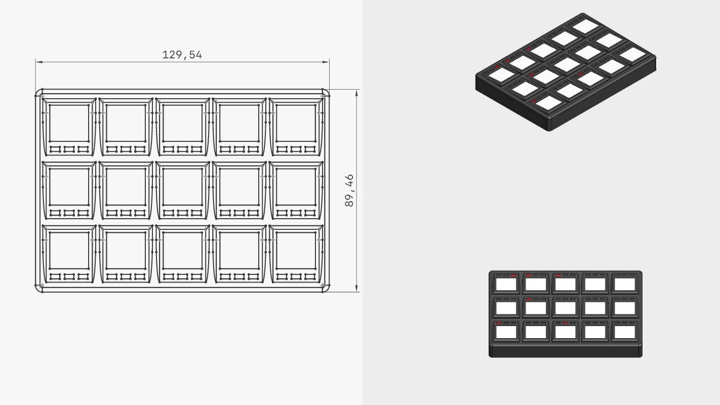 MoTeC 12 Button Keypad Mockup Panel