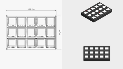 MoTeC 12 Button Keypad Mockup Panel